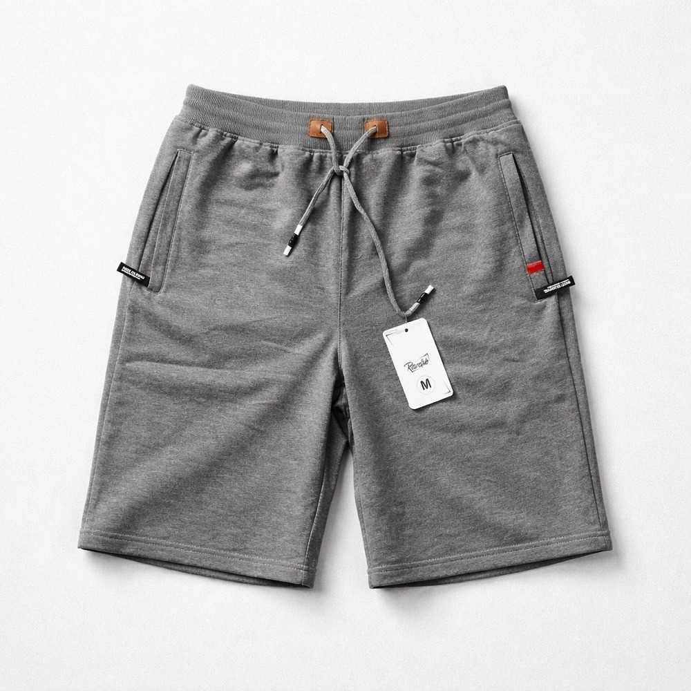 Reverb Kids Boys Gray Jersey Knit Athletic‎ Shorts Drawstring Pockets Size M NWT